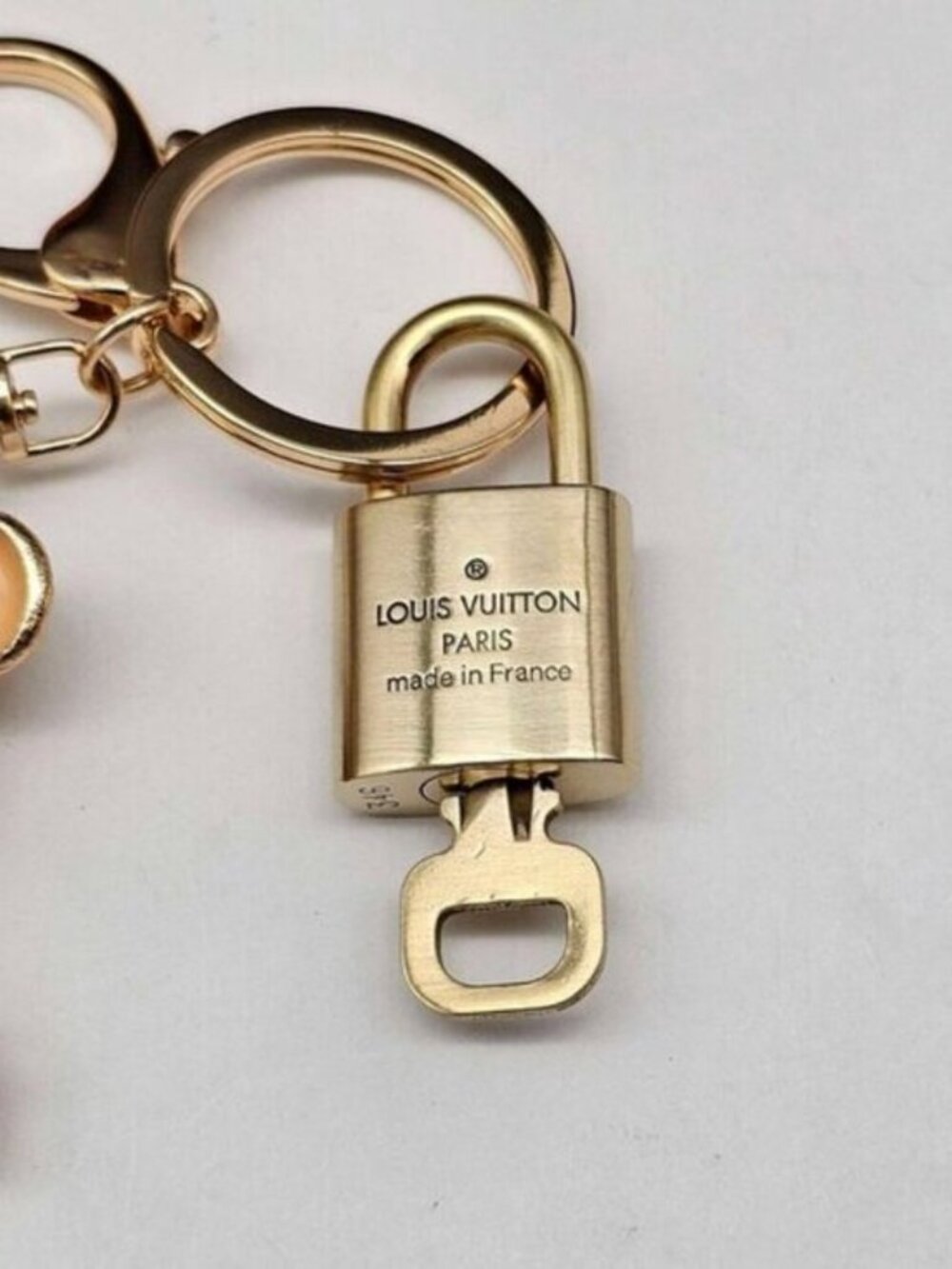 Louis Vuitton Gold Padlock 🔑 Authentic LV Unbranded Keychain Bag Charm - Picture 5 of 7